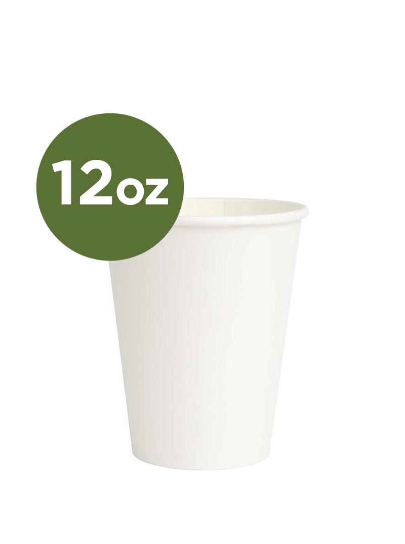 BOX OF 12oz WHITE COFFEE CUPS (1000)