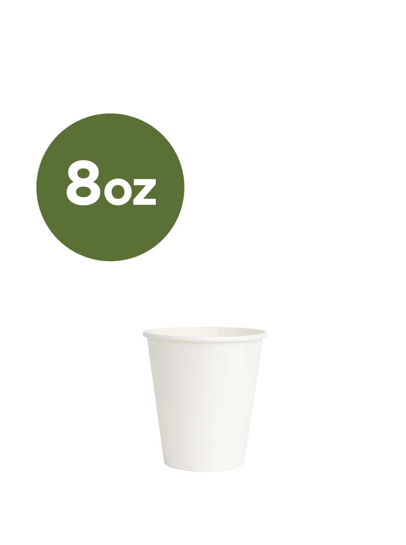 BOX OF 8oz WHITE COFFEE CUPS (1000)