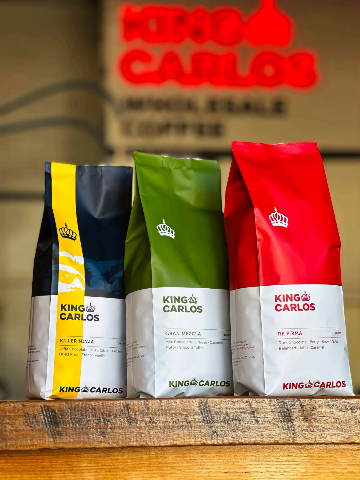 King Carlos Coffee bags being roasted and packed in Hurstville for next-day courier to Brisbane